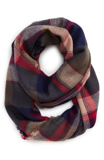 Women's Bp. Brushed Plaid Infinity Scarf