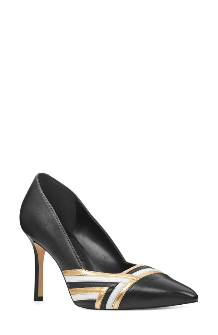 Women's Nine West Eugene Pointy Toe Pump .5 M - Black