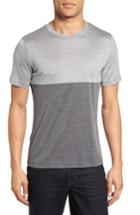 Men's Eleventy Colorblock Silk & Cotton T-shirt - Grey