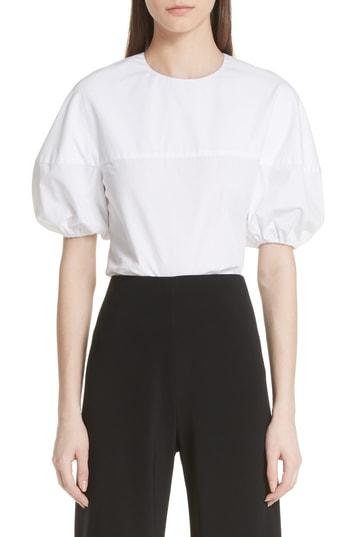 Women's Rosetta Getty Cotton Poplin Cocoon Top - White