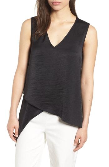 Women's Anne Klein Asymmetrical Blouse - Black