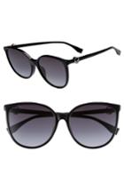 Women's Fendi 58mm Retro Special Fit Sunglasses - Black