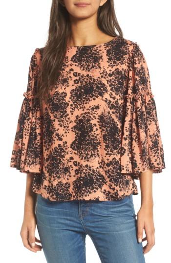 Women's Hinge Ruffle Blouse - Coral