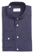 Men's Eton Slim Fit Microdot Dress Shirt - Blue