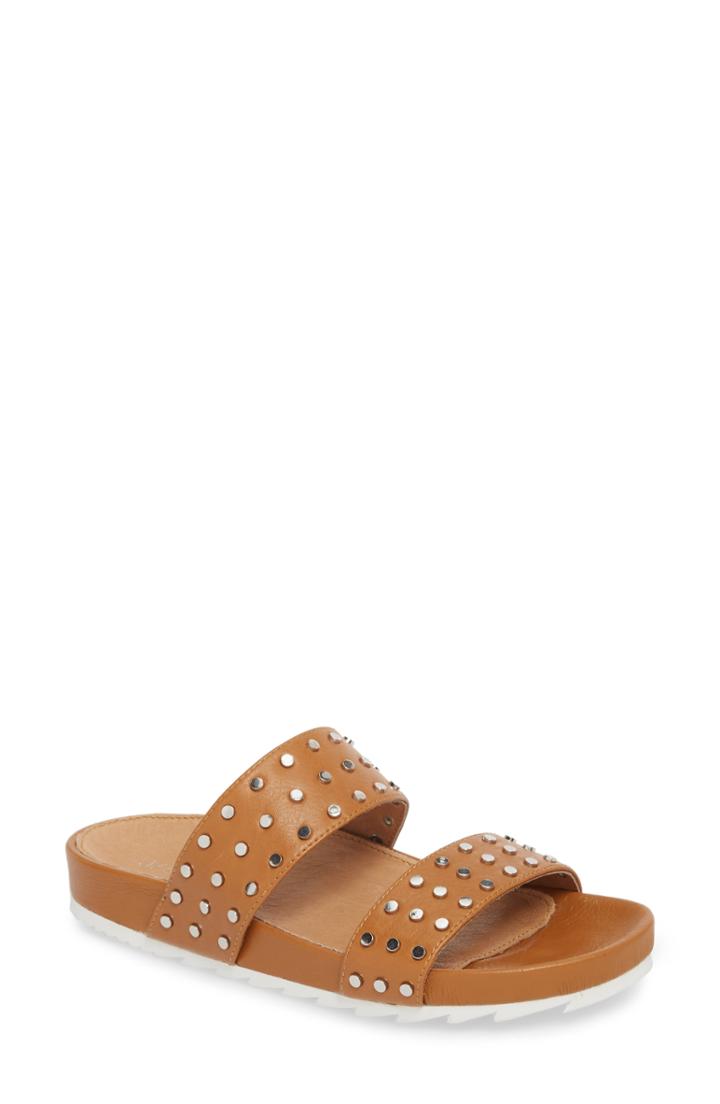 Women's Jslides Erika Studded Slide Sandal .5 M - Beige