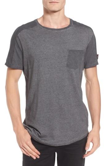 Men's Scotch & Soda Oil-washed Pocket T-shirt - Grey