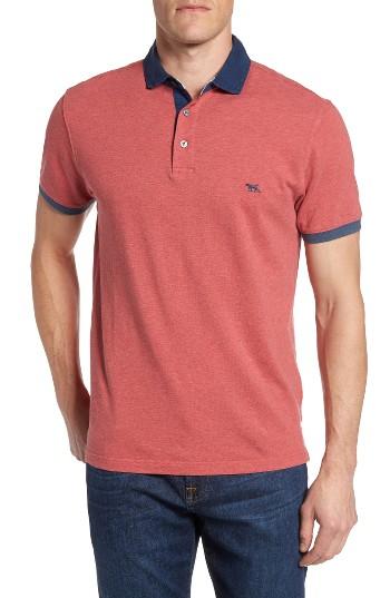 Men's Rodd & Gunn West Dome Contrast Trim Polo - Red