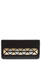 Women's Vince Camuto Fit Studded Leather Wallet - Black