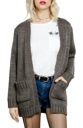 Women's Volcom Seen Too Much Cardigan - Grey