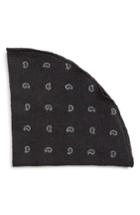Men's Alexander Olch Paisley Silk Pocket Round, Size - Black