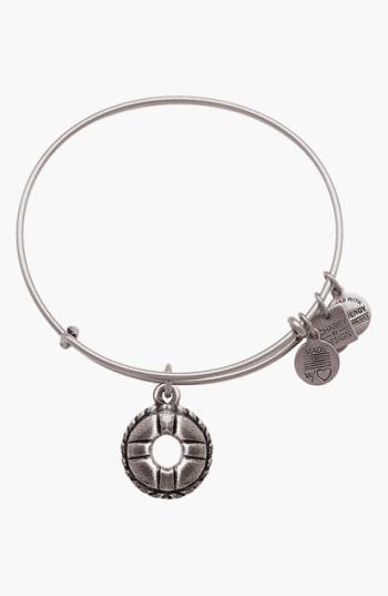 Women's Alex And Ani Life Preserver Charm Bangle