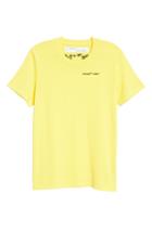 Women's Off-white Quotes Casual Tee - Yellow
