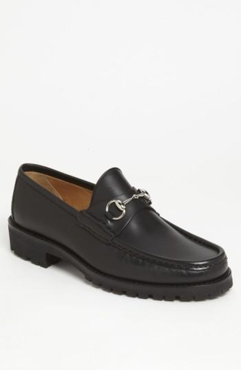 Men's Gucci Classic Lug Sole Moccasin .5 M - Black