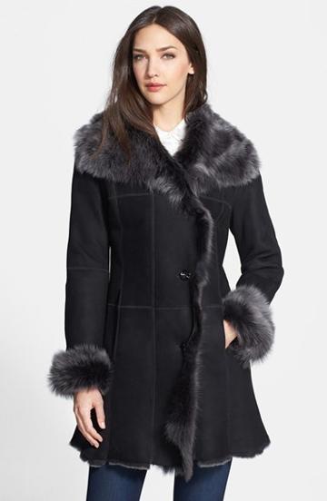 Women's Hiso Genuine Shearling Coat
