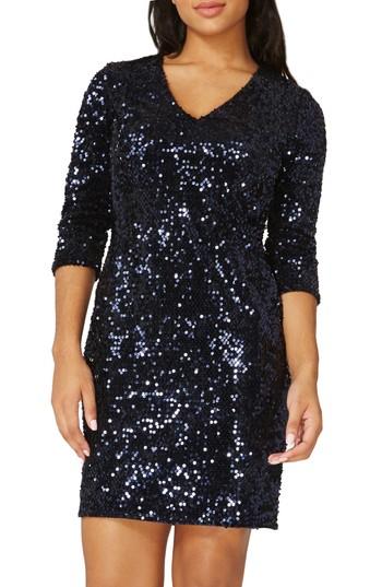 Women's Dorothy Perkins Sequin Body-con Dress Us / 10 Uk - Blue