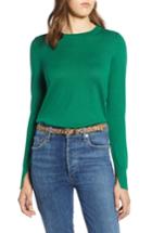 Women's Halogen Slit Sleeve Sweater - Green