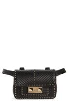 Valentino Garavani Mini Ziggystud Leather Convertible Crossbody/belt Bag - Black