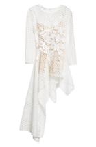 Women's Oscar De La Renta Guipure Lace Cascade Blouse