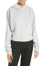 Women's Tibi Cashmere Hoodie Sweatshirt, Size - Grey