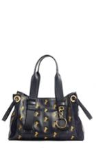Chloe Small Tao Embroidered Leather Satchel - Blue