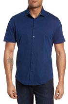 Men's Stone Rose Slim Fit Flame Knit Sport Shirt - Blue