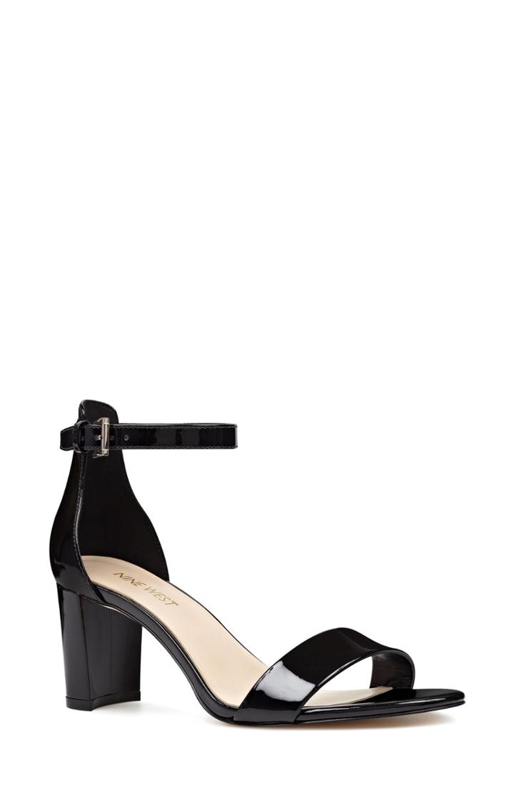 Women's Nine West Pruce Ankle Strap Sandal W - Black