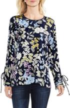 Women's Vince Camuto Bell Cuff Country Floral Blouse, Size - Blue