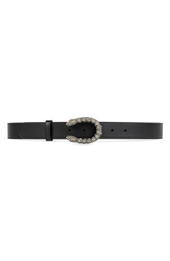 Women's Gucci Leather Belt 0 - Black Diam