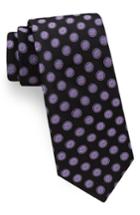Men's Ted Baker London Lifesaver Medallion Silk Tie, Size - Black