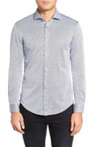 Men's Boss Ridley Trim Fit Jersey Sport Shirt - Blue