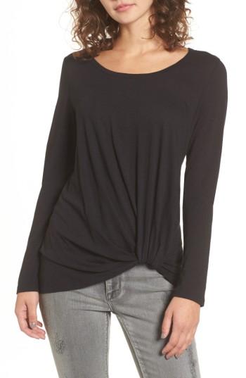 Women's Bp. Twist Hem Tee, Size - Black