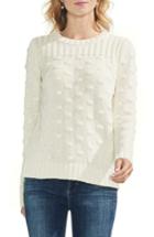 Women's Vince Camto Popcorn Stitch Cotton Sweater - White