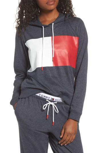 Women's Tommy Hilfiger Th Retro Hoodie - Blue