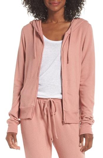 Women's Eberjey Cozy Time Zip Hoodie - Pink