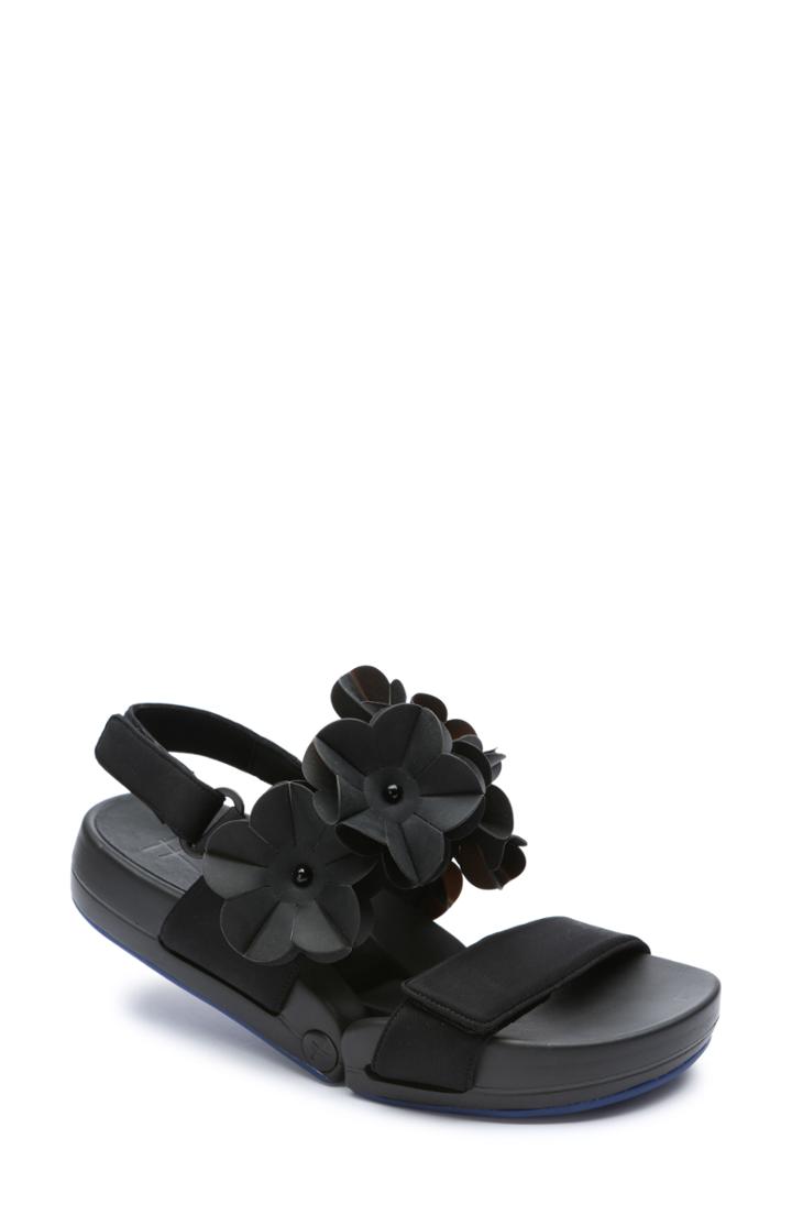 Women's Figs By Fiigueroa Figulous Flower Sandal Eu - Black