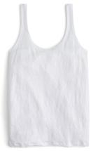 Women's J.crew Scoop Neck Linen Tank Top, Size - White