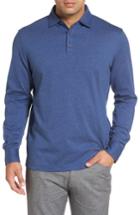 Men's Peter Millar Crown Right Turn Clyde Long Sleeve Polo - Blue