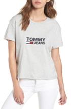 Women's Tommy Jeans Tjw Flag Logo Tee, Size - Grey