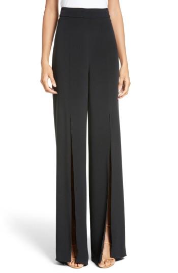 Women's Cushnie Et Ochs Slit Silk High Waisted Pants