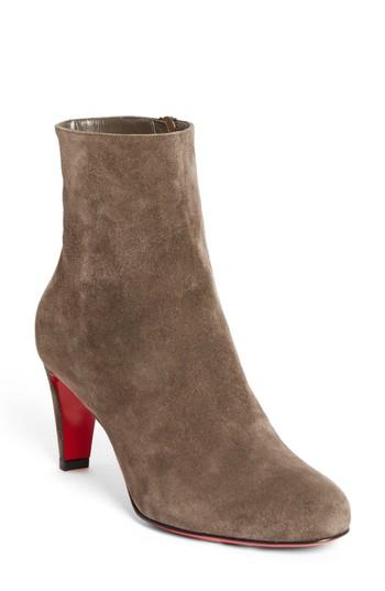 Women's Christian Louboutin 'top' Ankle Bootie Us / 38eu - Grey