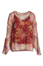 Women's Vince Camuto Flared Sleeve Floral Top - Red