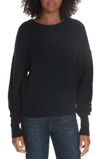 Women's Theory Drop Shoulder Cashmere Sweater - Blue
