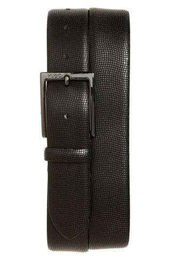 Men's Boss 'perries' Leather Belt - Black