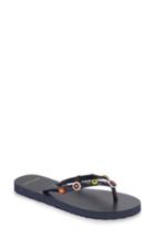 Women's Tory Burch Marguerite 2 Studded Flip Flop M - Blue