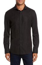 Men's Vince Camuto Mixed Media Sport Shirt - Black