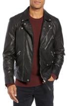 Men's Allsaints Holt Slim Fit Leather Biker Jacket - Black