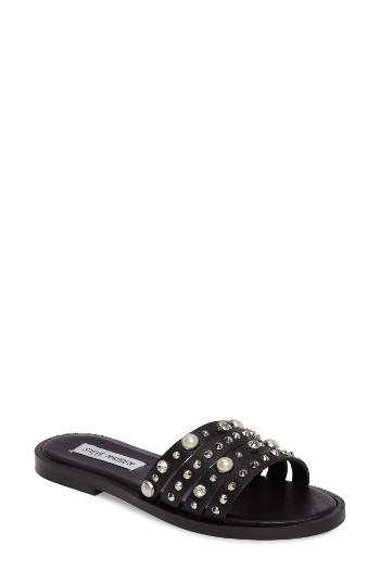 Women's Steve Madden Galaxy Slide Sandal .5 M - Black