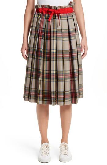 Women's Sofie D'hoore Pleated Technical Gabardine Skirt