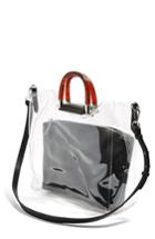 Topshop Sallie Perspex 2-in-1 Handbag - Black