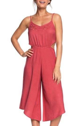 Women's Roxy Waterfall Reflect Wide Leg Crop Jumpsuit - Pink